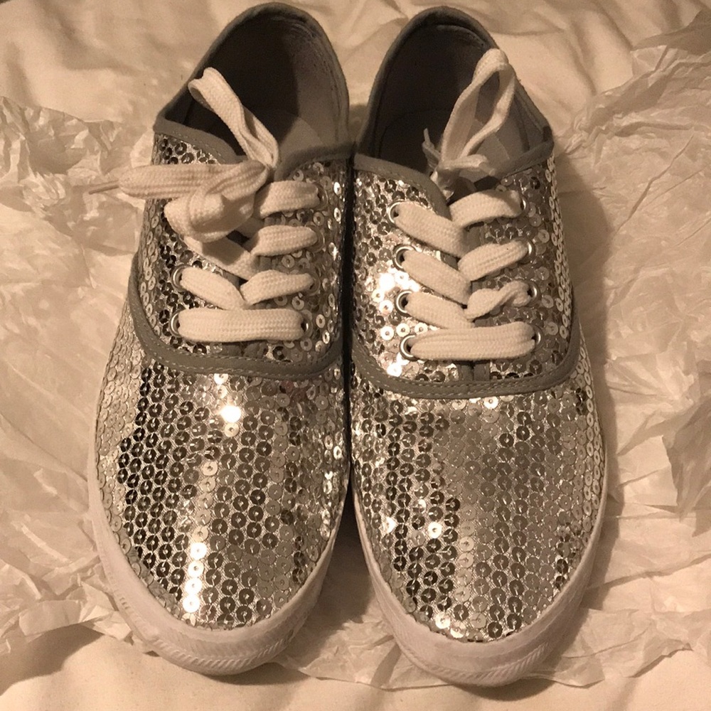 COPY - Silver Sequin Sneakers